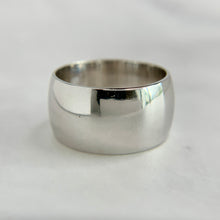 Load image into Gallery viewer, Vintage 14K White Gold 10mm Wide Cigar Band