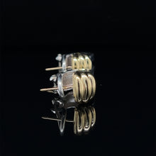 Load image into Gallery viewer, Tiffany &amp; Co. 18K Gold and Silver Atlas Huggie Earrings