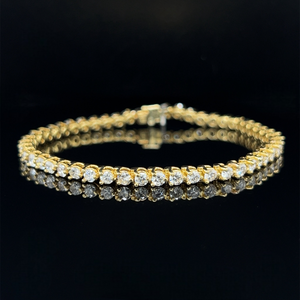 18K Yellow Gold 4.50ctw Diamond Tennis Bracelet