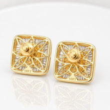 Load image into Gallery viewer, Radiant Square Diamond Statement Screw Back Earrings