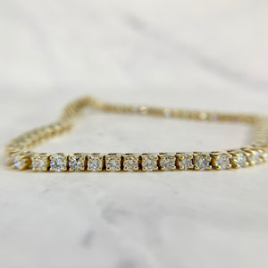 14K Yellow Gold 4.25ctw Diamond Tennis Bracelet