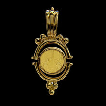 Load image into Gallery viewer, 18K Yellow Gold Tagliamonte Venetian Glass Enhancer Pendant