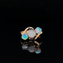 Load image into Gallery viewer, Antique 14K Rose Gold Star Sapphire and Opal Ring