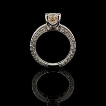 Load image into Gallery viewer, 14K White Gold 1.5 CT Chocolate Cushion Diamond Ring