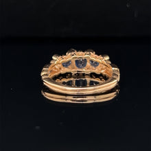 Load image into Gallery viewer, Antique 14K Rose Gold Sapphire and Diamond Ring