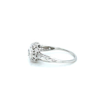Load image into Gallery viewer, Art Deco 18K White Gold Old Euro Cut Diamond Filigree Ring
