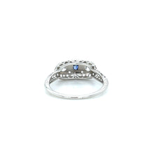 Load image into Gallery viewer, Art Deco 18K White Gold Old Euro Cut Diamond Filigree Ring