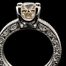 Load image into Gallery viewer, 14K White Gold 1.5 CT Chocolate Cushion Diamond Ring