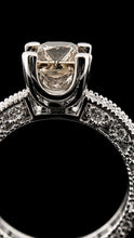 Load image into Gallery viewer, 14K White Gold 1.5 CT Chocolate Cushion Diamond Ring
