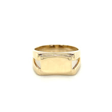 Load image into Gallery viewer, 10K Yellow Gold Unisex Blank Signet Ring
