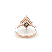 Load image into Gallery viewer, 14K Rose Gold Salt and Pepper Kite Cut Diamond Ring