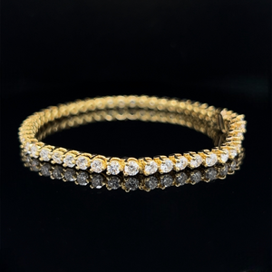 18K Yellow Gold 4.50ctw Diamond Tennis Bracelet