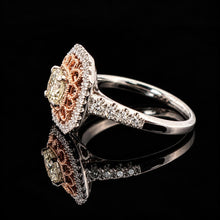 Load image into Gallery viewer, Vintage Inspired 14k Two-Toned Gold .60Ct Diamond Ring