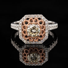 Load image into Gallery viewer, Vintage Inspired 14k Two-Toned Gold .60Ct Diamond Ring