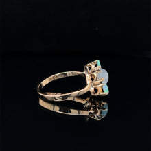 Load image into Gallery viewer, Antique 14K Rose Gold Star Sapphire and Opal Ring