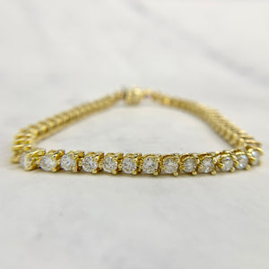 18K Yellow Gold 4.50ctw Diamond Tennis Bracelet