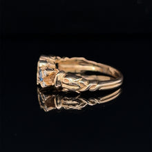 Load image into Gallery viewer, Antique 14K Rose Gold Sapphire and Diamond Ring