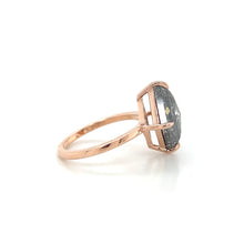Load image into Gallery viewer, 14K Rose Gold Salt and Pepper Kite Cut Diamond Ring