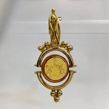 Load image into Gallery viewer, 18K Yellow Gold Tagliamonte Venetian Glass Enhancer Pendant