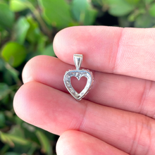 Load image into Gallery viewer, 14K White Gold Heart Shaped .15ctw Diamond Pendant