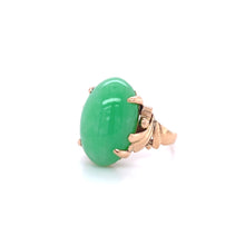 Load image into Gallery viewer, 14K Yellow Gold Natural Jadeite Cabochon Ring