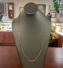 Load image into Gallery viewer, 14K Yellow Gold 28&quot; Rope Bar Link Chain Necklace