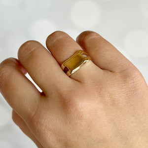 10K Yellow Gold Unisex Blank Signet Ring