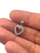 Load image into Gallery viewer, 14K White Gold Heart Shaped .15ctw Diamond Pendant