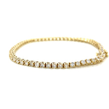 Load image into Gallery viewer, 14K Yellow Gold 4.25ctw Diamond Tennis Bracelet