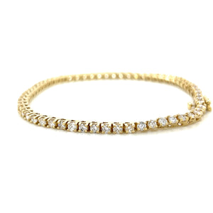 14K Yellow Gold 4.25ctw Diamond Tennis Bracelet