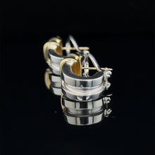 Load image into Gallery viewer, Tiffany &amp; Co. 18K Gold and Silver Atlas Huggie Earrings