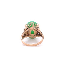Load image into Gallery viewer, 14K Yellow Gold Natural Jadeite Cabochon Ring