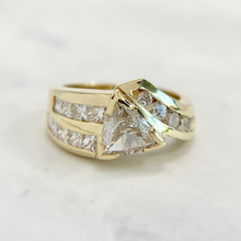 Load image into Gallery viewer, Modernist 14K Yellow Gold .65ct Trilliant Diamond Band