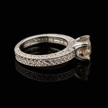 Load image into Gallery viewer, 14K White Gold 1.5 CT Chocolate Cushion Diamond Ring