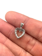 Load image into Gallery viewer, 14K White Gold Heart Shaped .15ctw Diamond Pendant