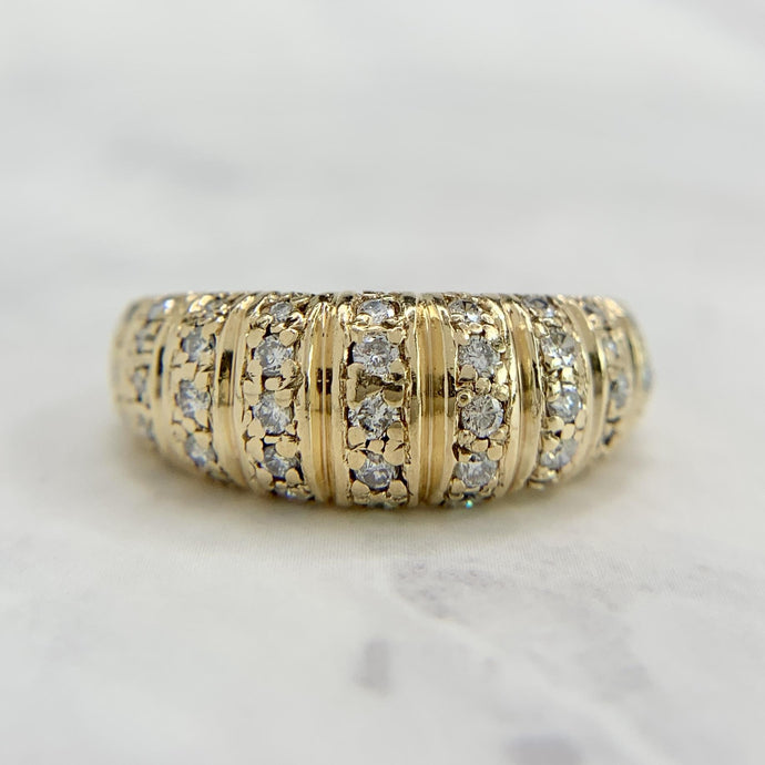 14k Yellow Gold .68ctw Diamond Ring