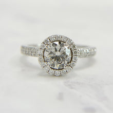 Load image into Gallery viewer, 14k White Gold 1.06ctw Lab Diamond Halo Engagement Ring