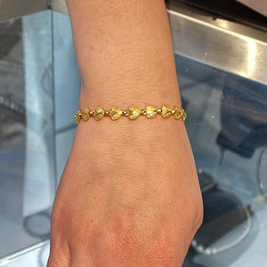 Vintage 24k Yellow Gold Asian Bracelet