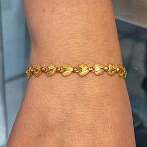 Vintage 24k Yellow Gold Asian Bracelet