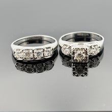 Load image into Gallery viewer, 14k WG .90 ctw Diamond Bridal Set