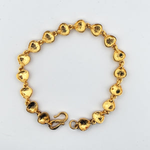 Vintage 24k Yellow Gold Asian Bracelet