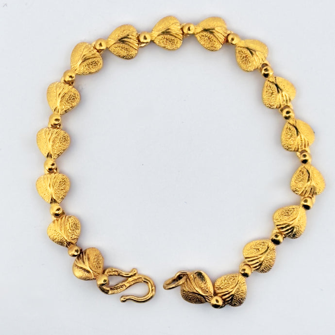 Vintage 24k Yellow Gold Asian Bracelet