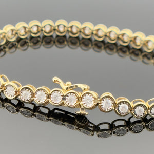 14k Yellow Gold 4.5 ctw Tennis Bracelet
