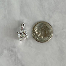 Load image into Gallery viewer, 14K White Gold Square Shaped .33ctw Diamond Pendant