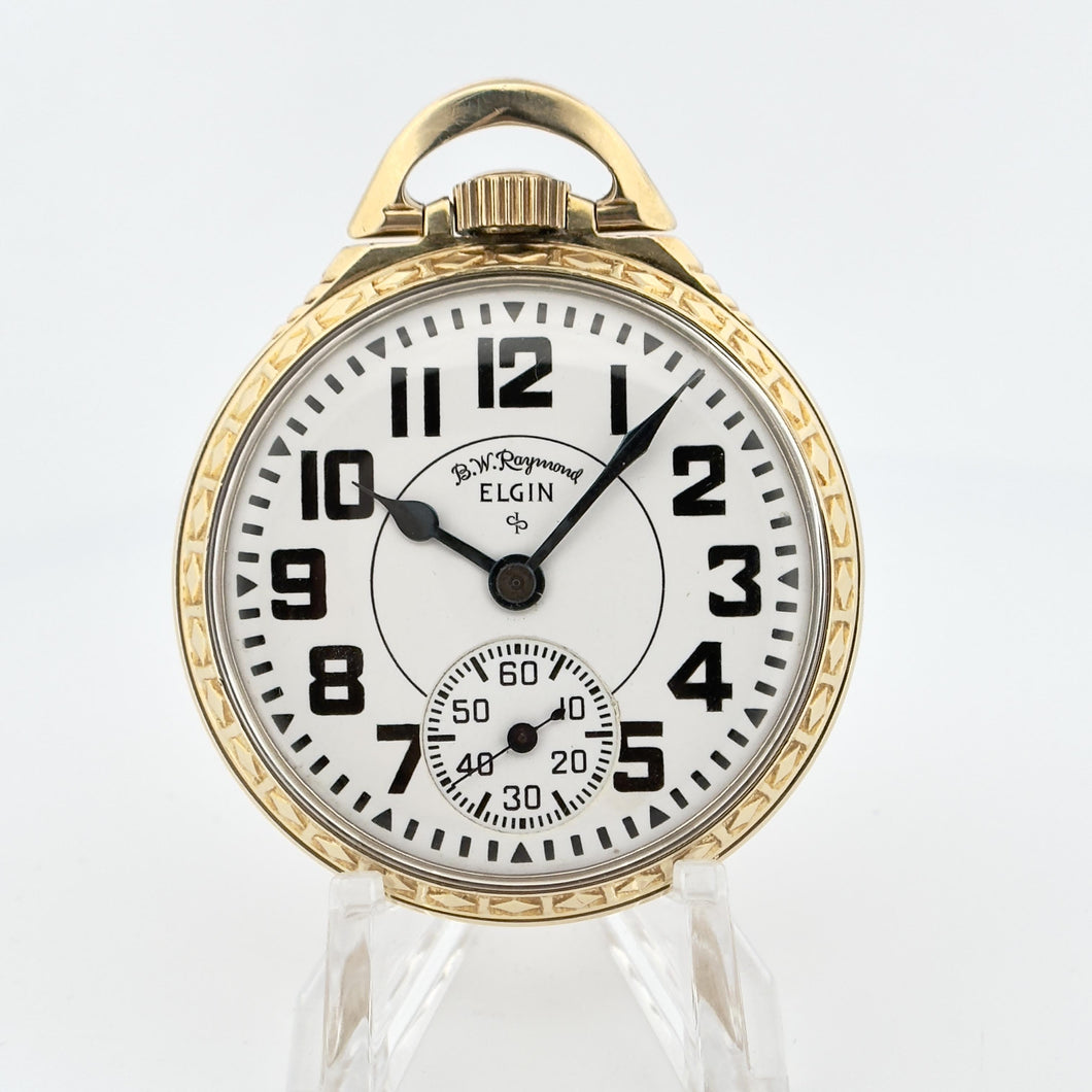 Vintage Elgin Pocket Watch B.W Raymond 21 Jewels Cal571 10k Gold Filled