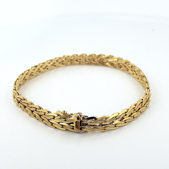 Vintage 18k Yellow Gold UnoAErre Byzantine womans Bracelet