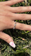 Load image into Gallery viewer, Vintage 14k White Gold Diamond and Marquise Yellow Sapphire Milgrain Ring