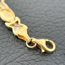 Load image into Gallery viewer, 10k White and Yellow Gold X-Link Bracelet-7.5 Inches Long