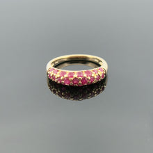 Load image into Gallery viewer, 14k YG Pave Set Ruby and Gold Gemstone Band