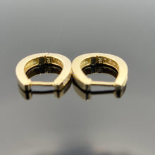 Load image into Gallery viewer, 14K Gold Diamond Huggie Hoop Earrings